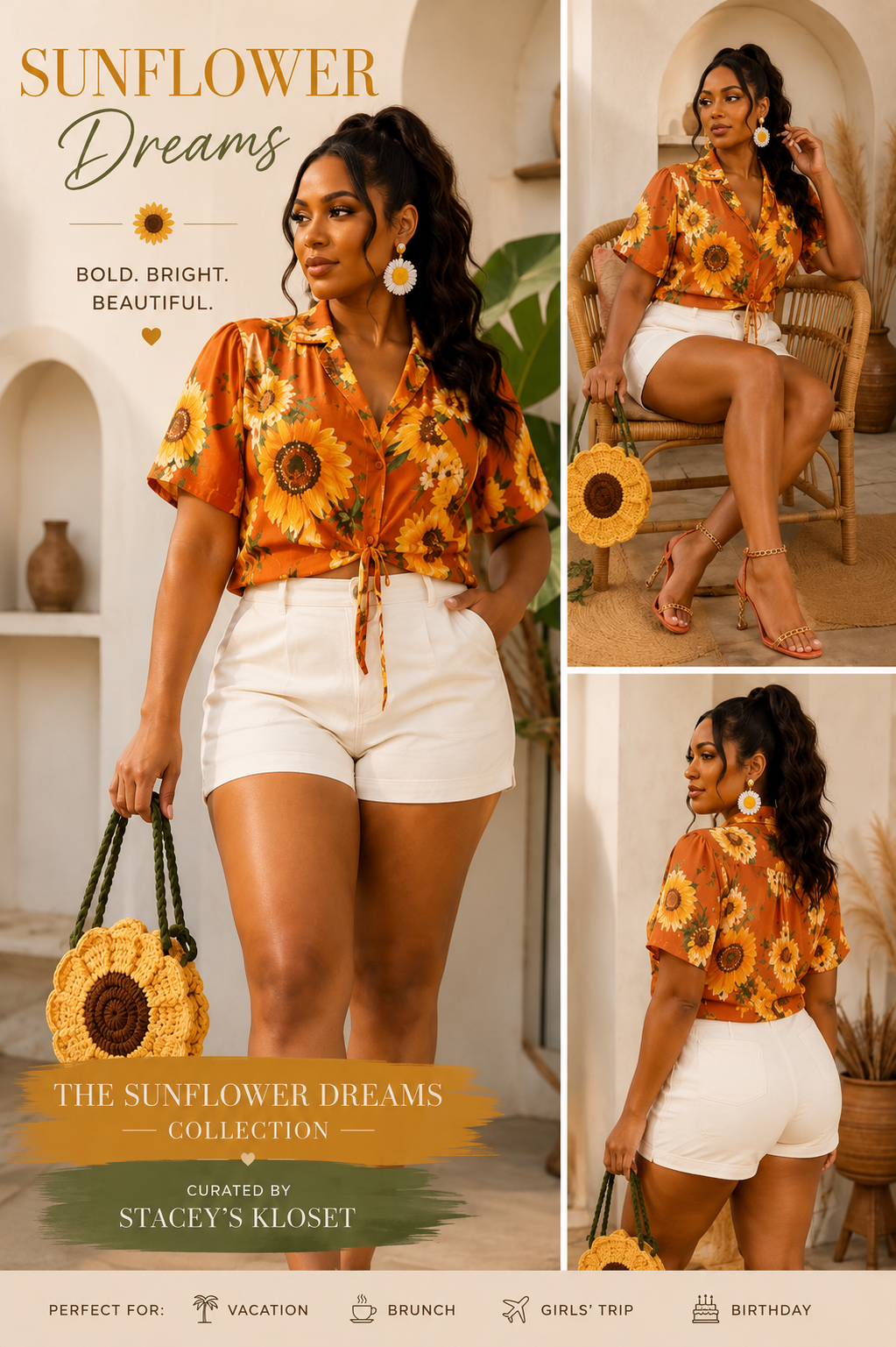 Sunflower crotchet purse