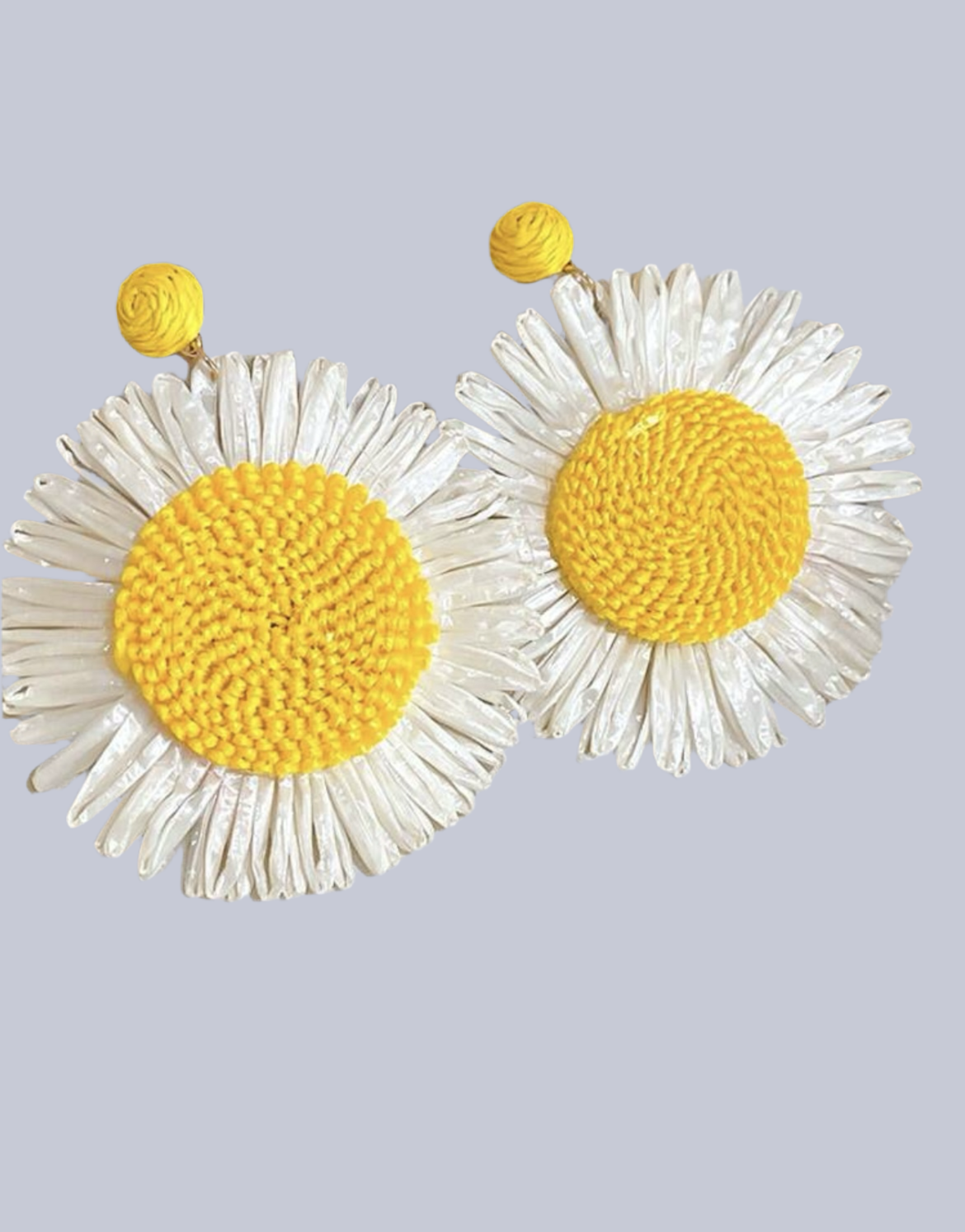 Big sunflower earrings