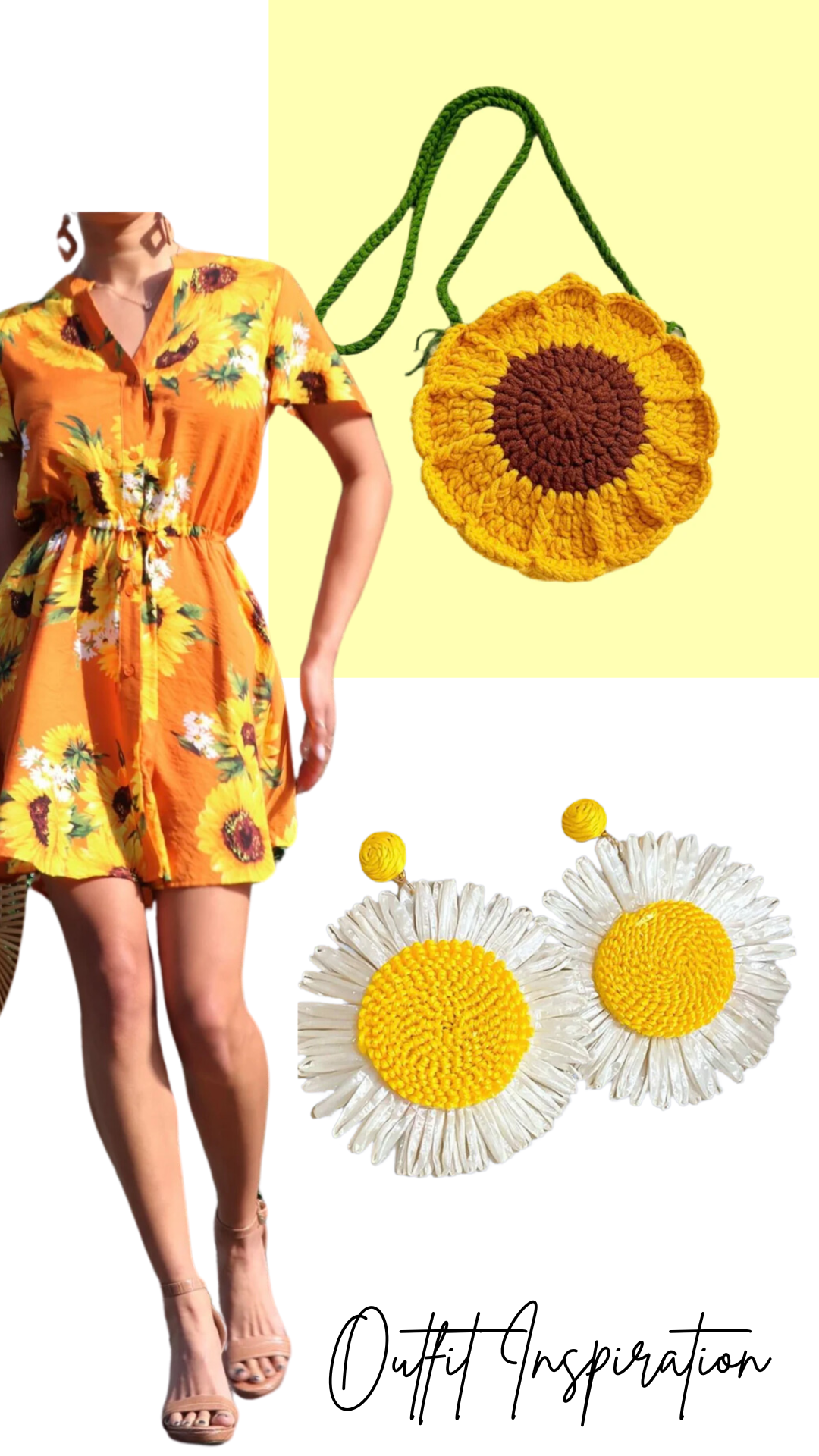 Sunflower crotchet purse