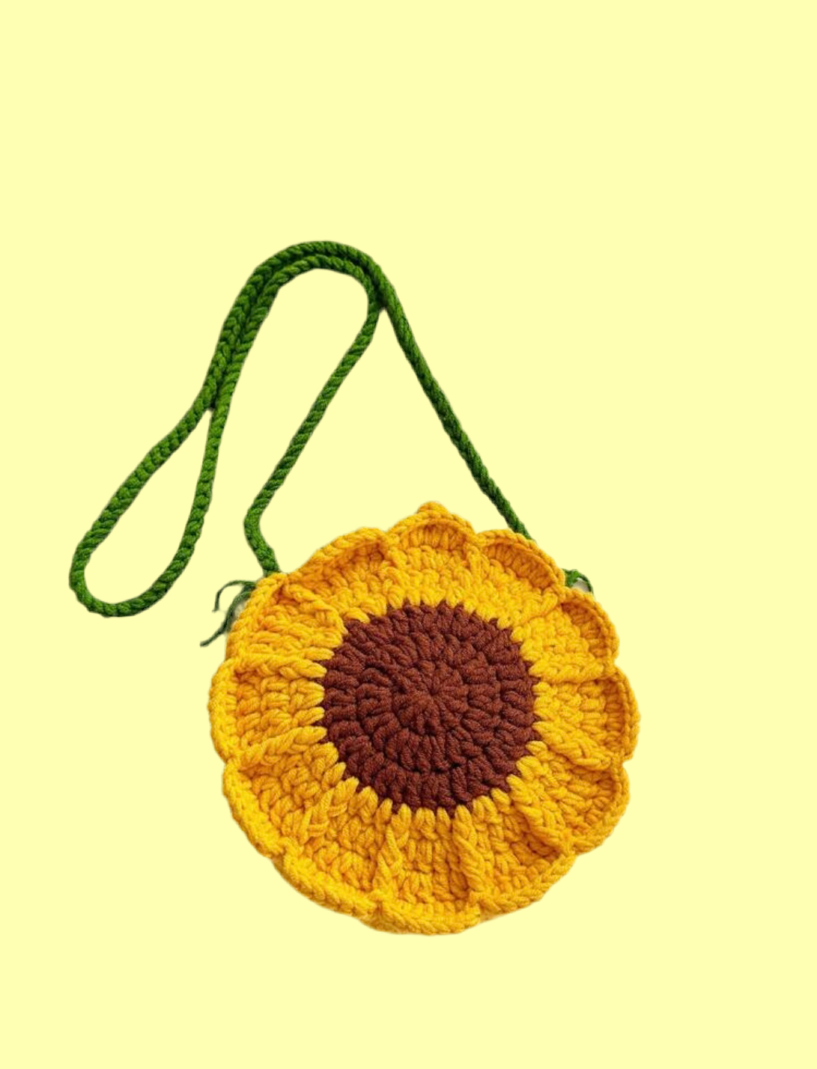 Sunflower crotchet purse