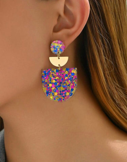 Multi polka dot earrings