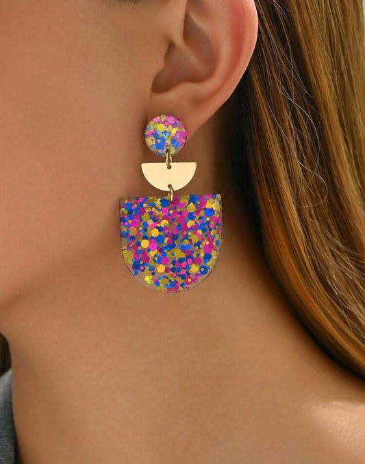 Multi polka dot earrings