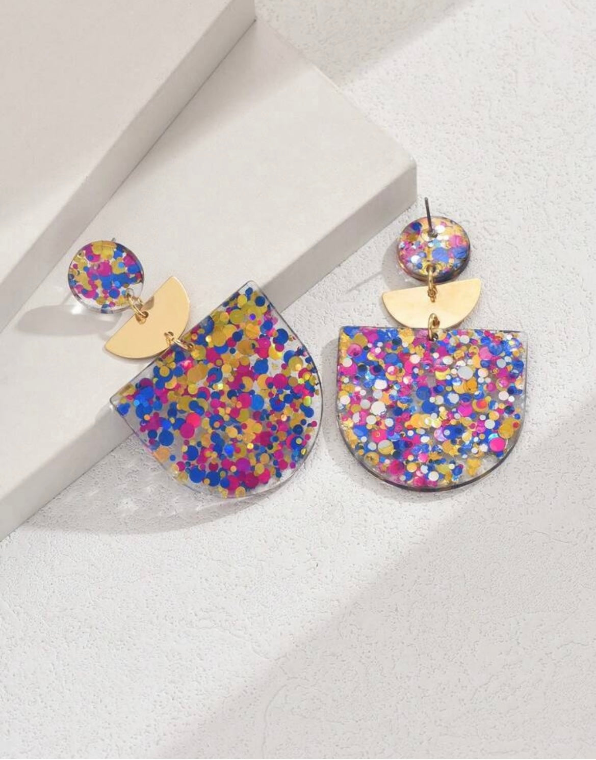 Multi polka dot earrings