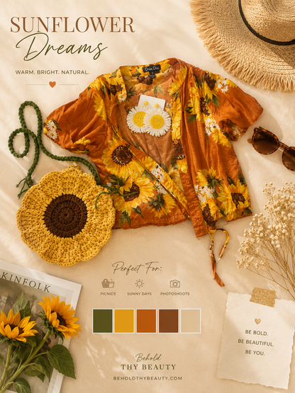 Sunflower crotchet purse