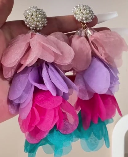 Flower Tassel Earrings