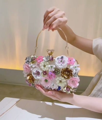 Flowery evening clutch